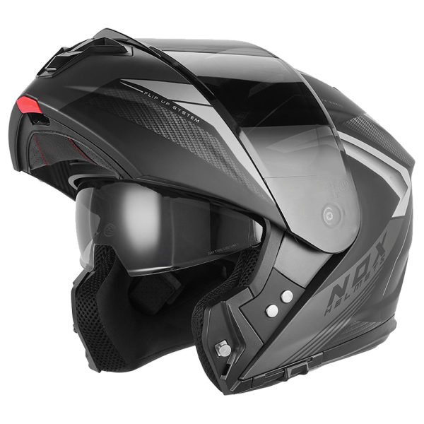 [N968-S-BLK/SIL] NOX – N968 Shift Kjálka – Svartur/Silfur (S)