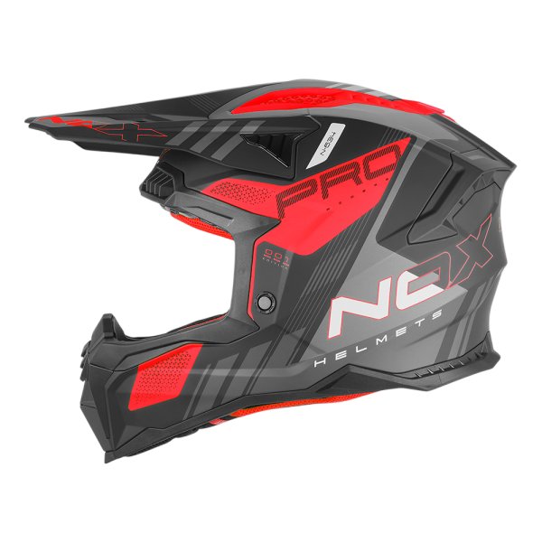 [N634-S-RED/BLK] NOX – N634 Storm – Svartur/Rauður (S)