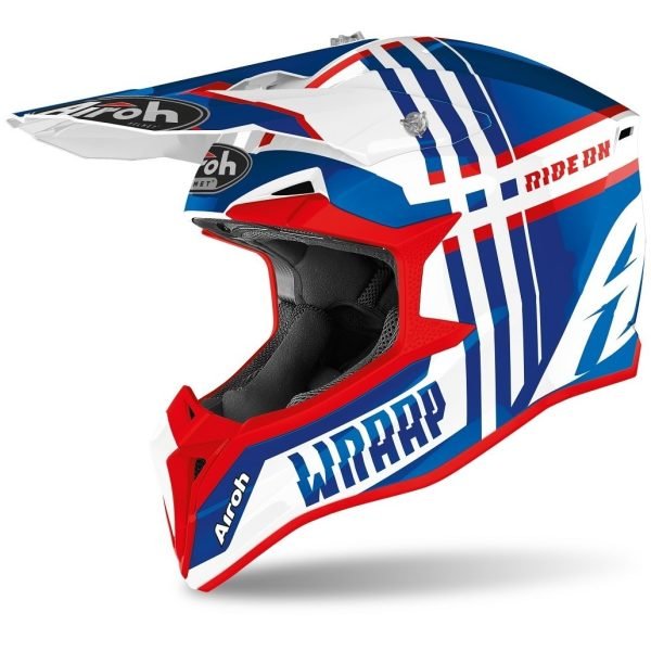 Airoh – Wraap Broken Blue/Red Gloss