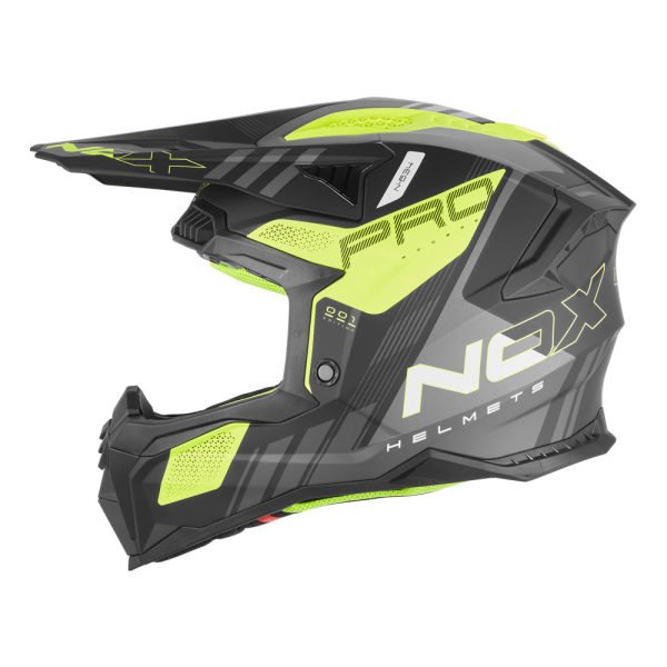 [N634-S-YEL/BLK] NOX – N634 Storm – Svartur/Neon gulur (S)