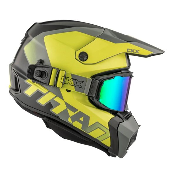 [518273] CKX – Titan AMS sleðahjálmur – Lime/grár (M)