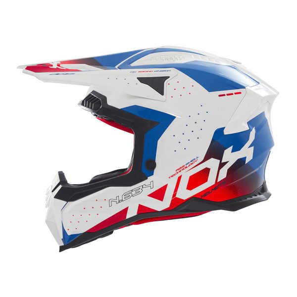[N634-S-RED/BLU] NOX – N634 Gradiant – Hvítur/Blár (S)